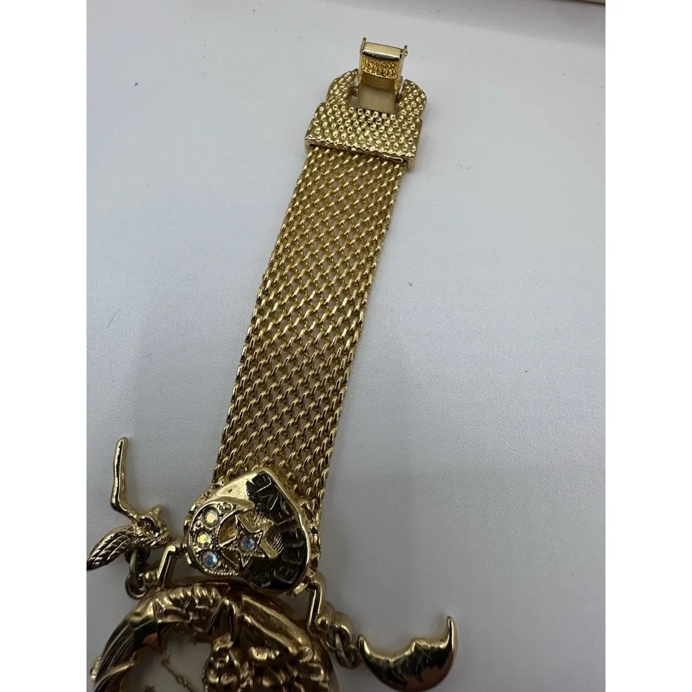 Kirk’s Folly “Angel Time” Celestial Fairy Wristwatch Gold Tone 1994 Anniversary
